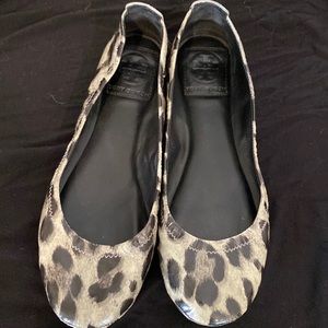 Tory Burch 'Eddie' Leopard Print Flat sz 6.5